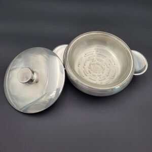 Reed and Barton Silverplate Bowl with Lid and Glass bowl 1171 vintage Ships Fast